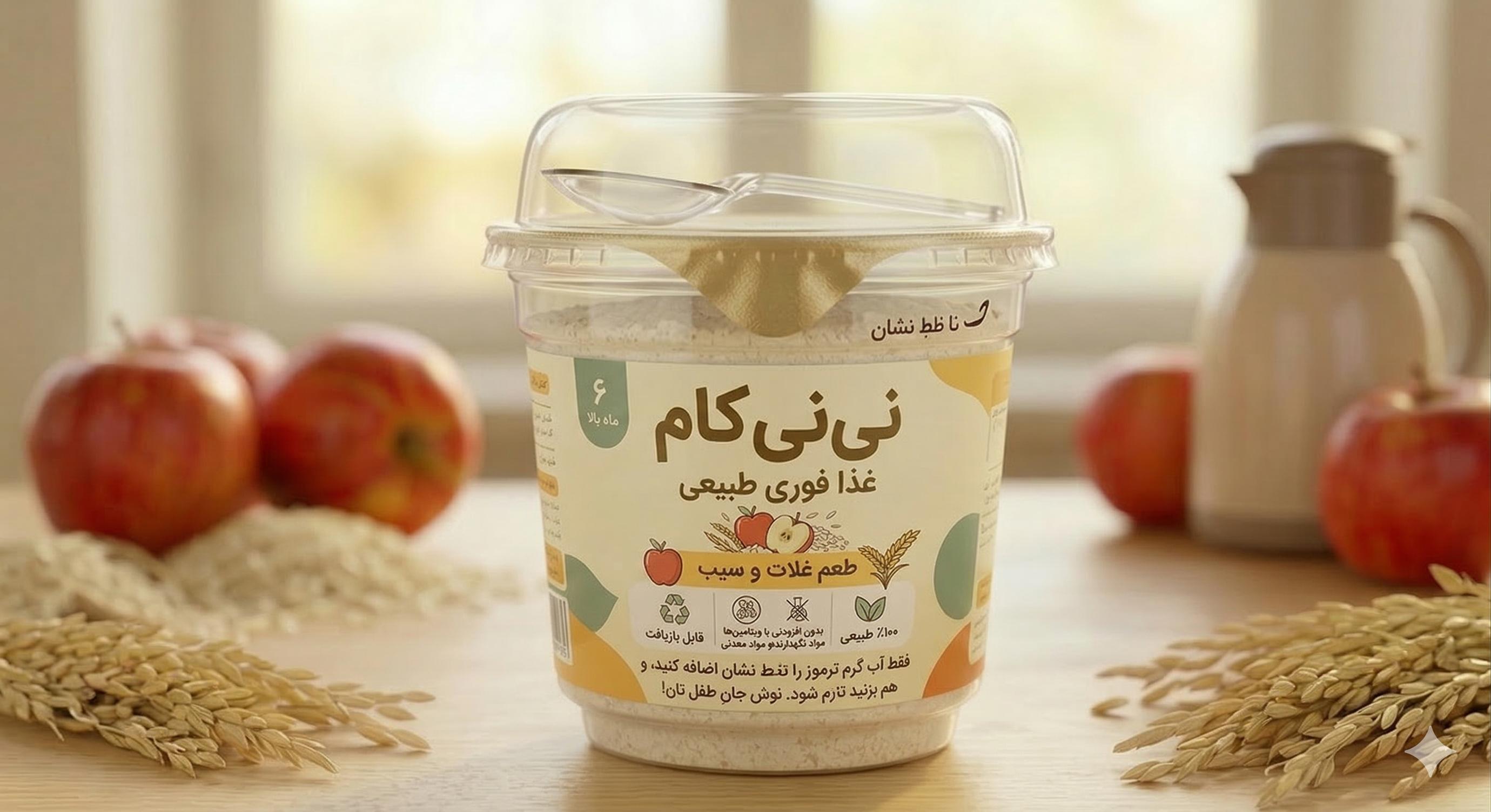 گیلاس نینی کام طعم غلات و سیب