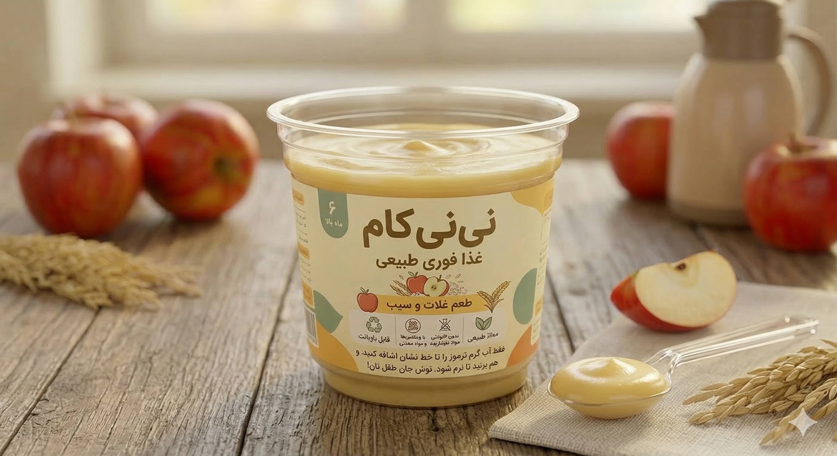 گیلاس نینی کام طعم خرما و گندم