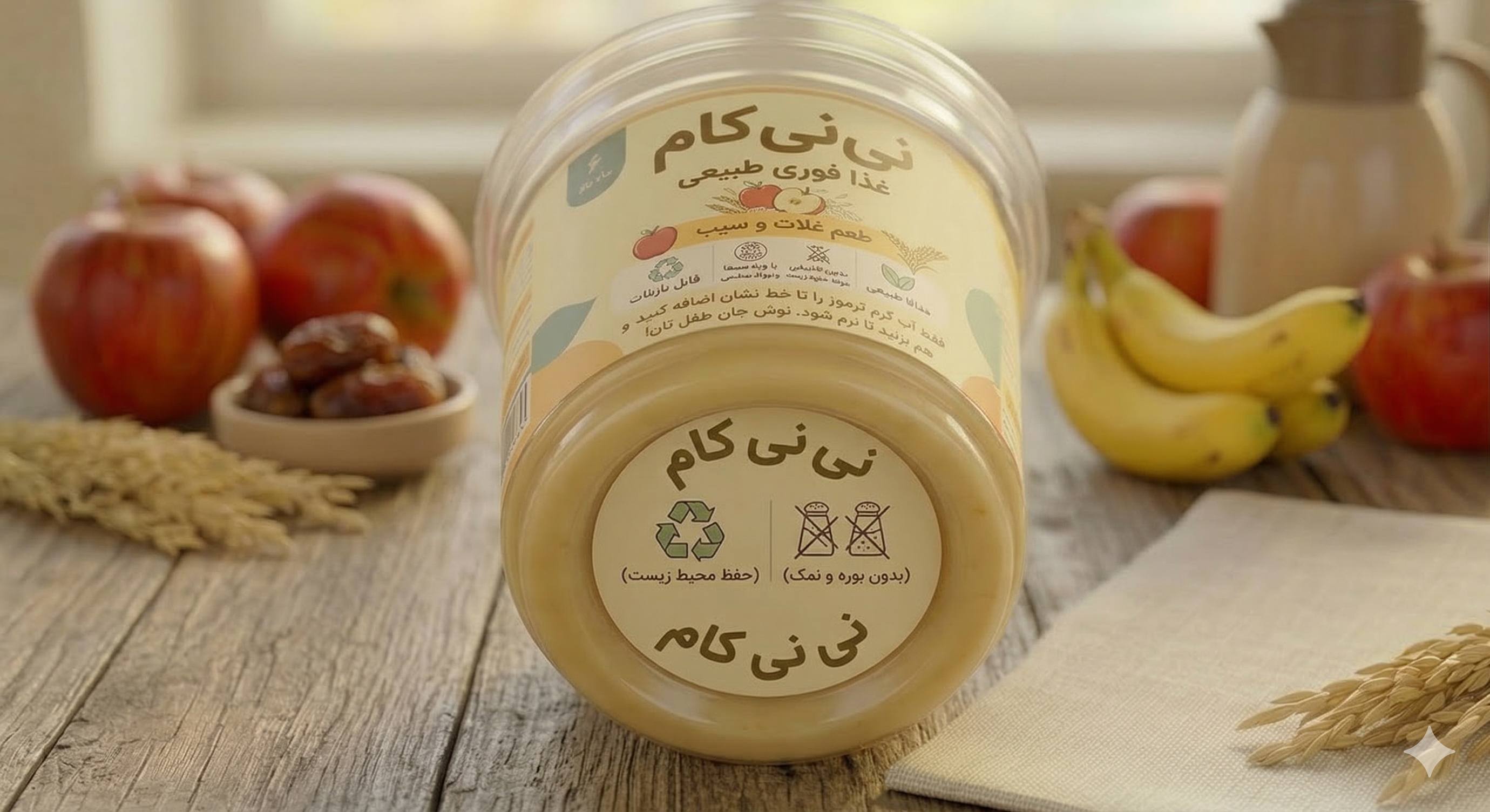 نشان بدون بوره و نمک و قابل بازیافت نینی کام